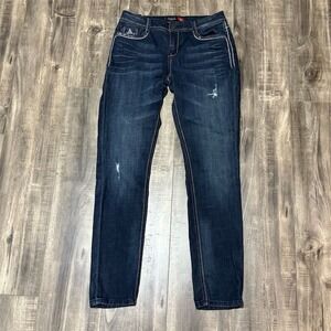 People's Liberation Women's Skinny Jeans Size 29 Dark Wash Blue Denim